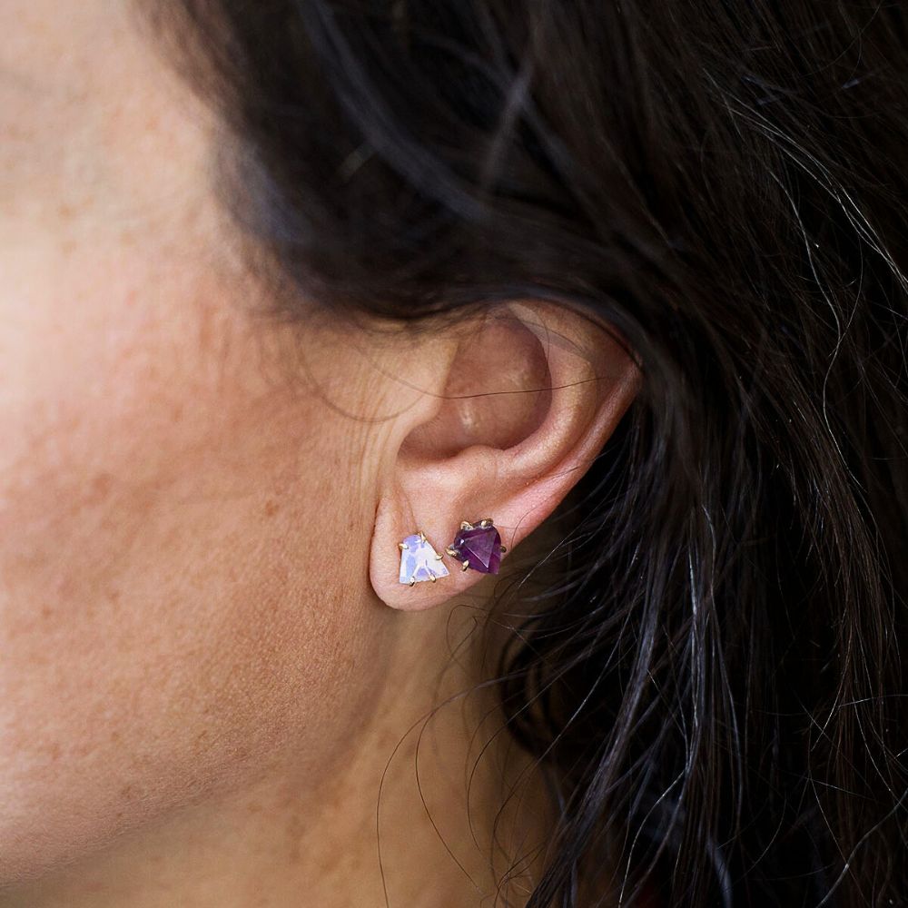 Australian Opal Small Stone Single Stud