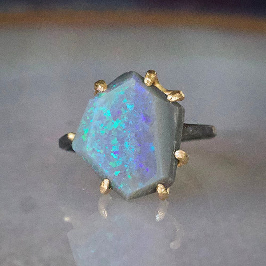 Australian Opal Large Stone Ring