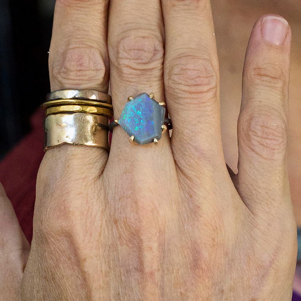 Australian Opal Large Stone Ring