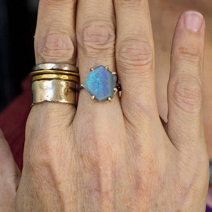 Australian Opal Large Stone Ring