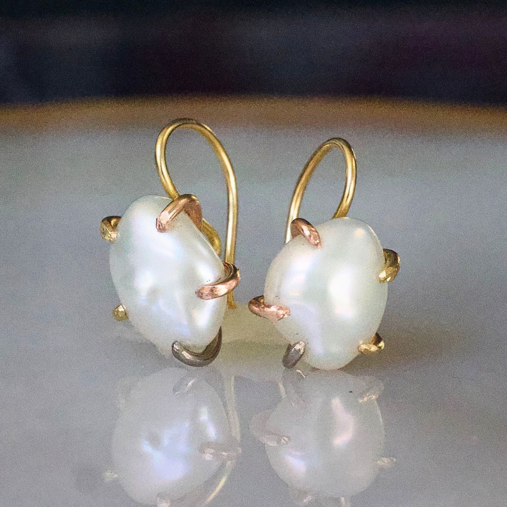 Freshwater Pearl Hook Earrings