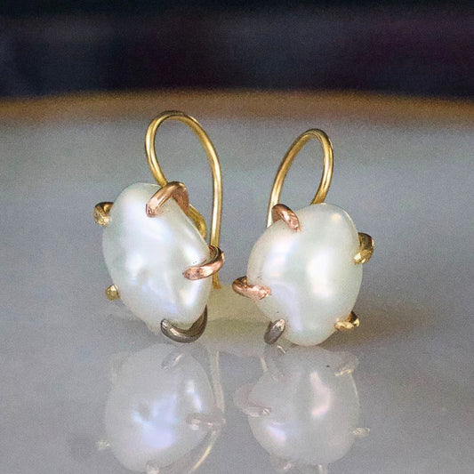 Freshwater Pearl Hook Earrings