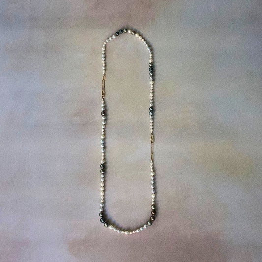 Akoya and Tahitian 40" Cultured Pearl Strand
