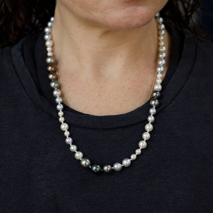 Akoya and Tahitian 22" Cultured Pearl Strand