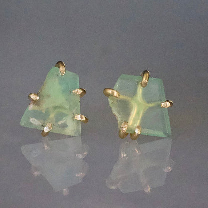 Chrysoprase Small Stone Studs