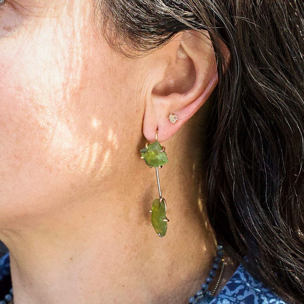 Peridot Day to Night Earrings