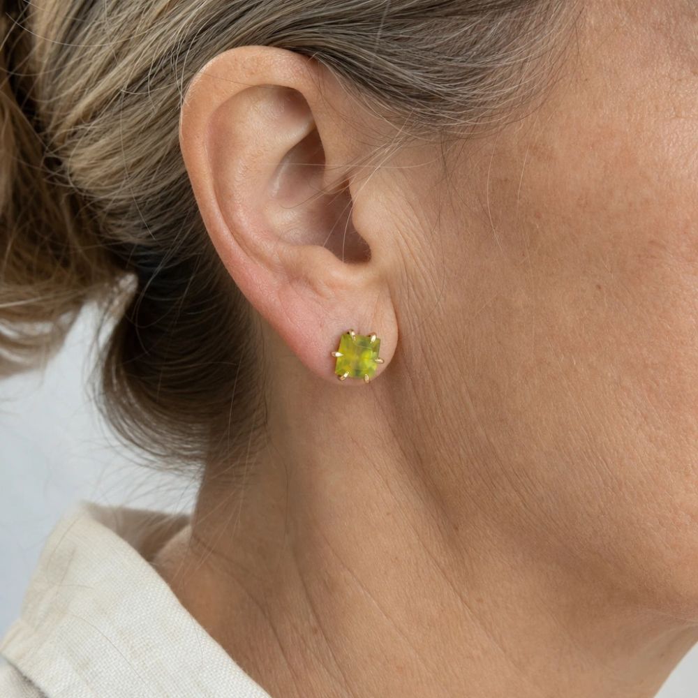 Peridot Medium Stone Studs