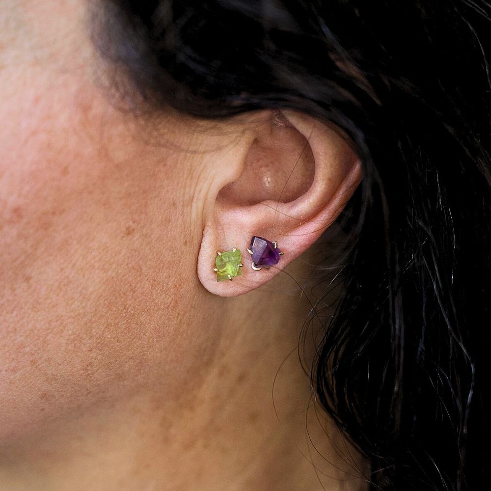 Peridot Small Stone Single Stud