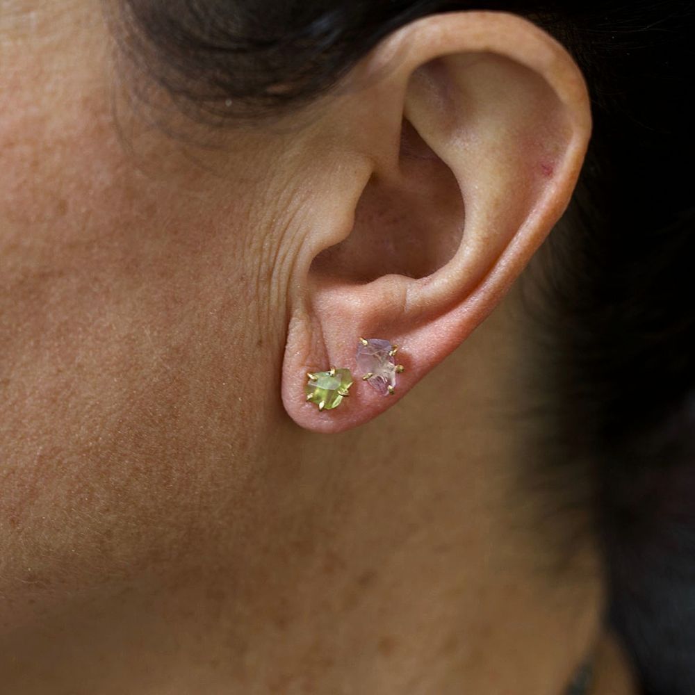 Peridot Small Stone Studs