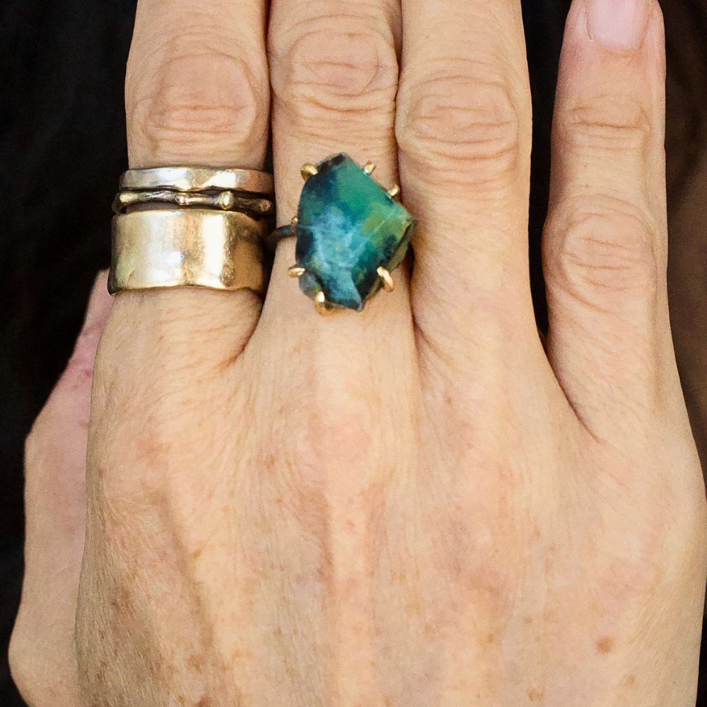 Peruvian Opal Large Stone Ring