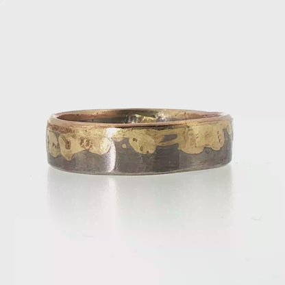 6MM Palladium and Gold Edge Band