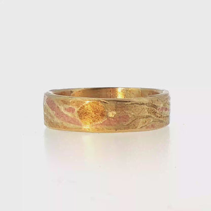 Yellow Gold Flat Ribbon Ring