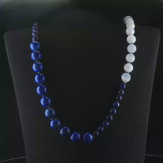 Lapis and Chalcedony Lariat