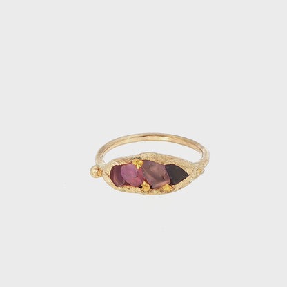 Sapphire Band with a Yellow Gold Band