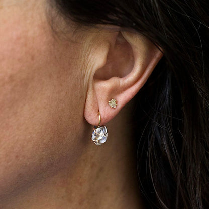 Herkimer Quartz Hook Earrings