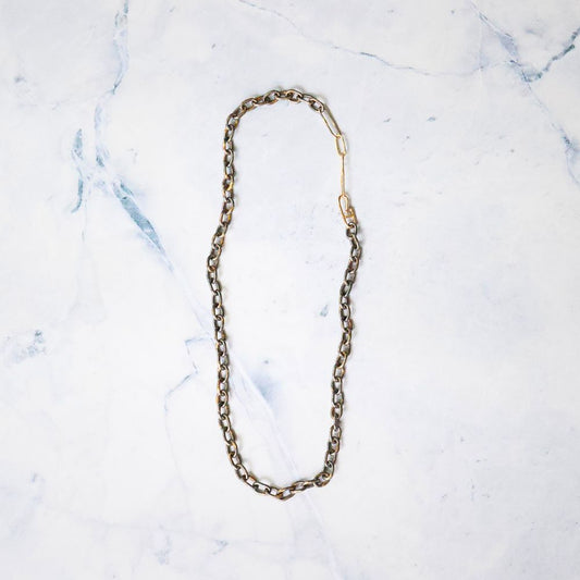 Rolo Silver and Gold Link Chain -20"