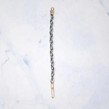 Mixed Metal Rolo Link Bracelet