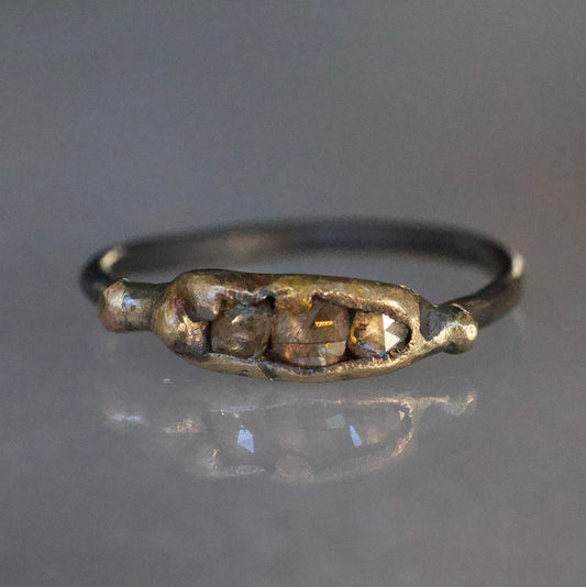 Cognac Rose Cut Diamond Band Mini