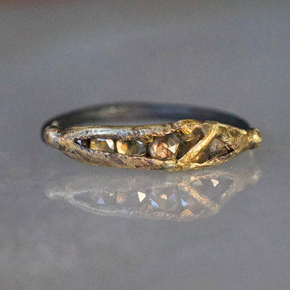 Cognac Rose Cut Diamond Band  06