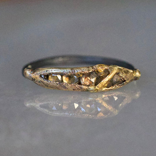 Cognac Rose Cut Diamond Band  06