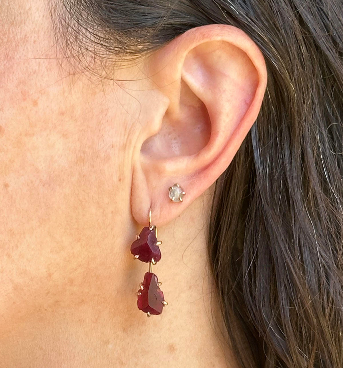Ruby Day to NIght Earring Set