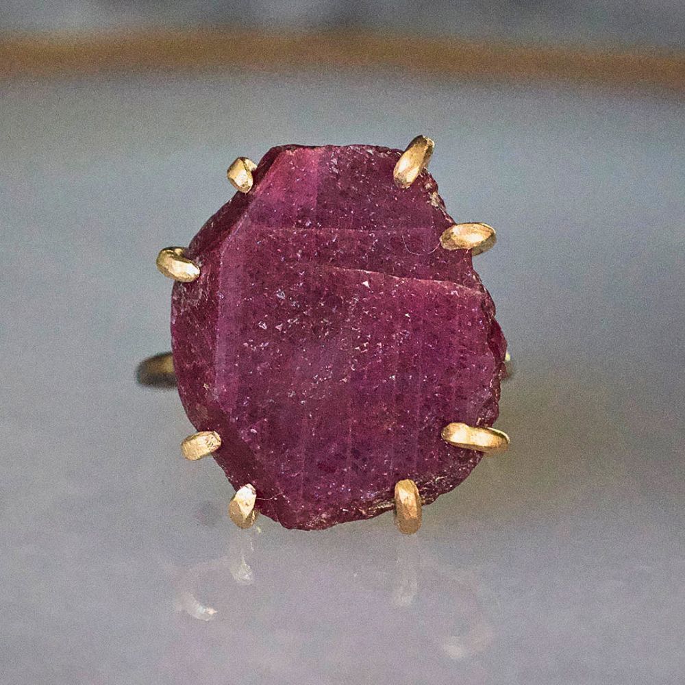 Ruby Large Stone Ring