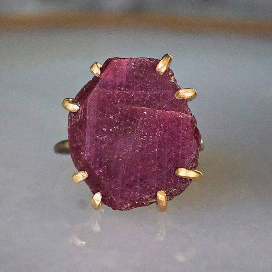 Ruby Large Stone Ring