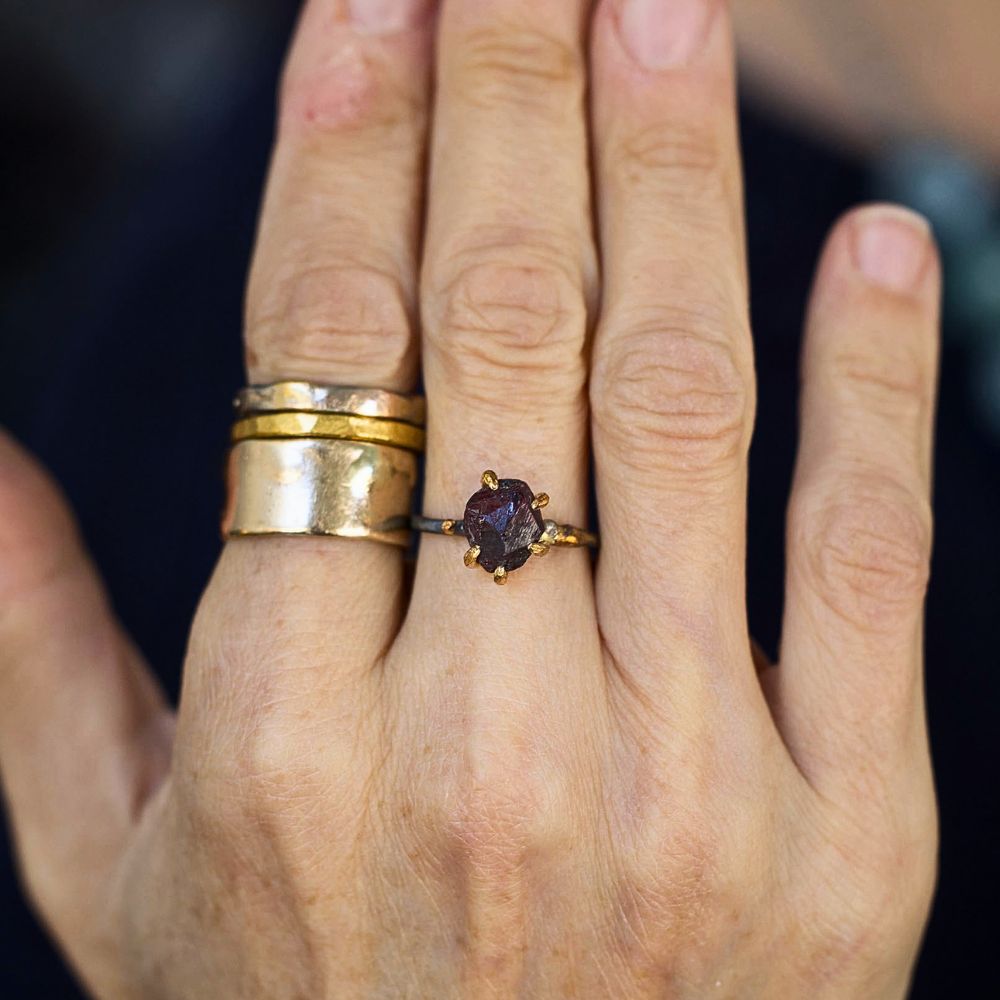 Unheated Tanzanian Ruby Medium Stone Ring