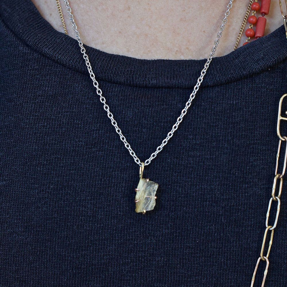 Rutilated Quartz Small Stone Pendant