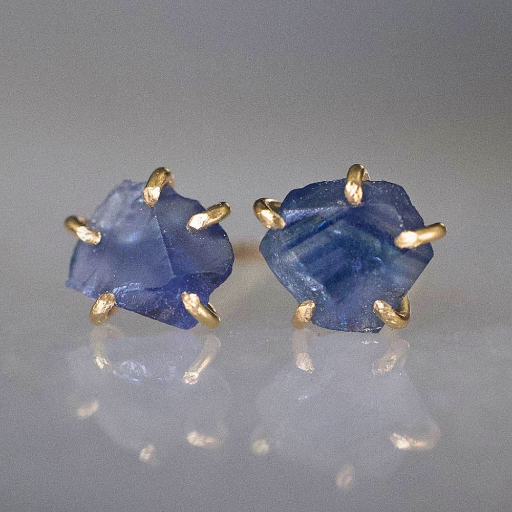 Blue Sapphire Small Stone Studs