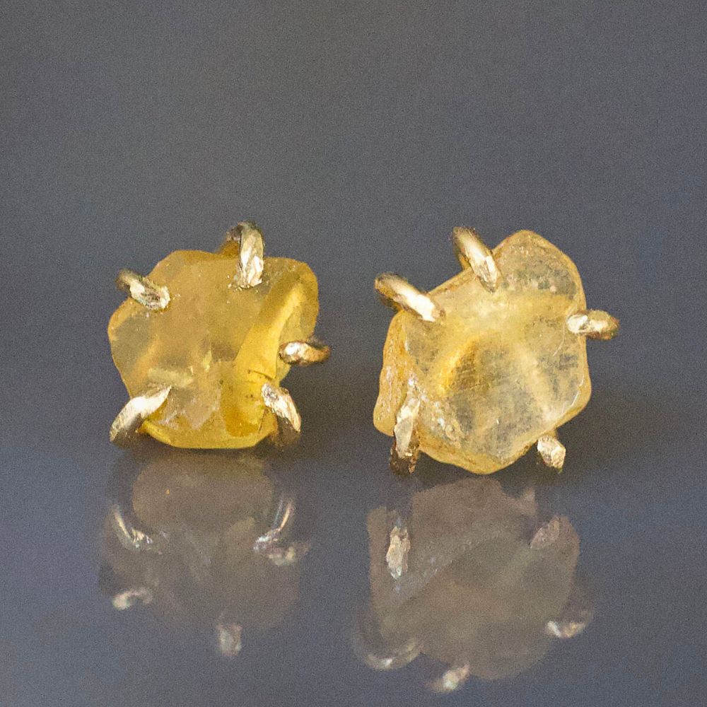 Yellow Sapphire Small Stone Studs