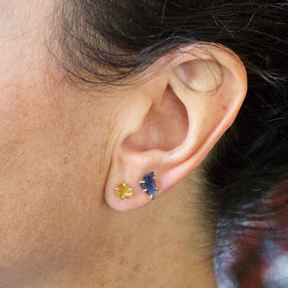 Yellow Sapphire Small Stone Studs
