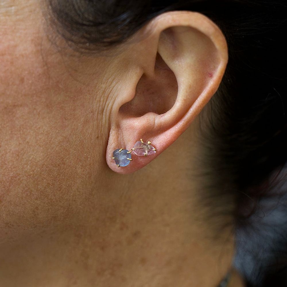 Blue Sapphire Medium Stone Studs