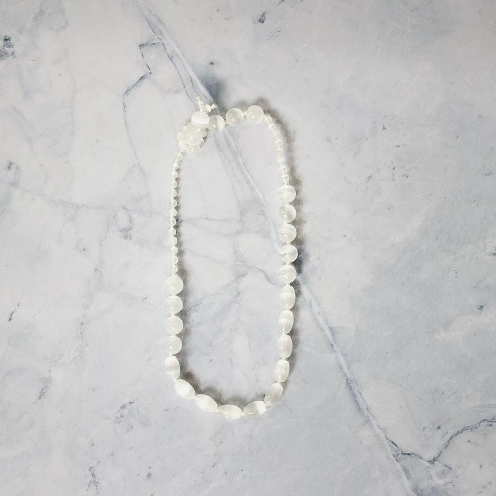 Selenite Lariat 17 Inches