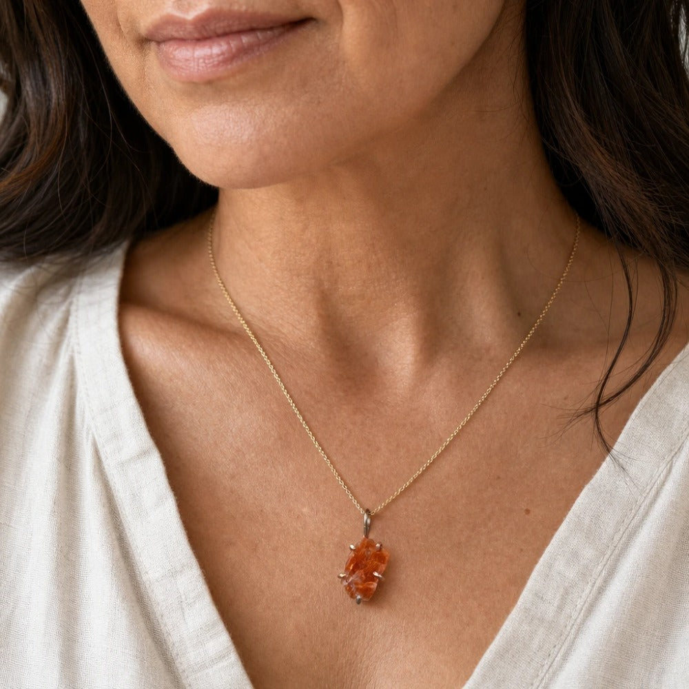 Sunstone Small Stone Pendant