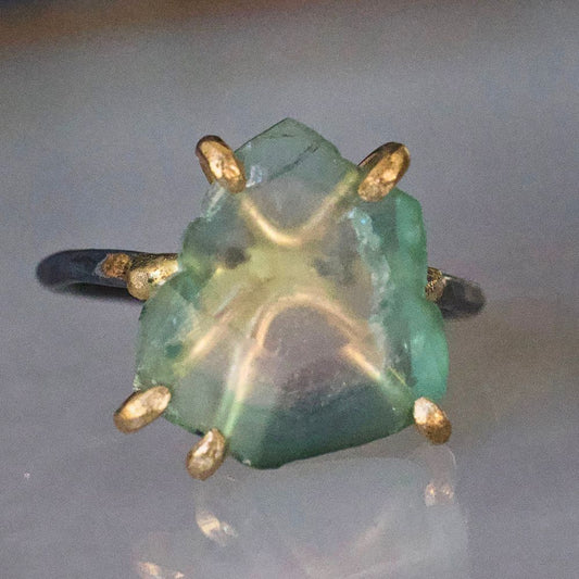 Watermelon Tourmaline Medium Stone Ring