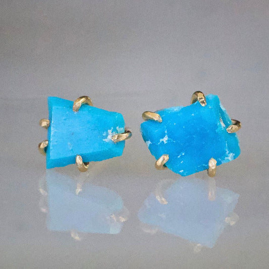 Kingman Turquoise Medium Stone Studs