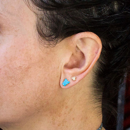 Kingman Turquoise Medium Stone Studs