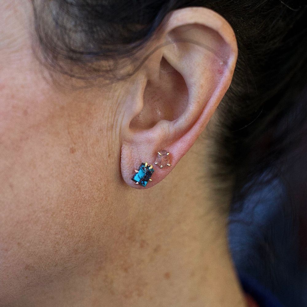 Zambian Turquoise Medium Stone Studs