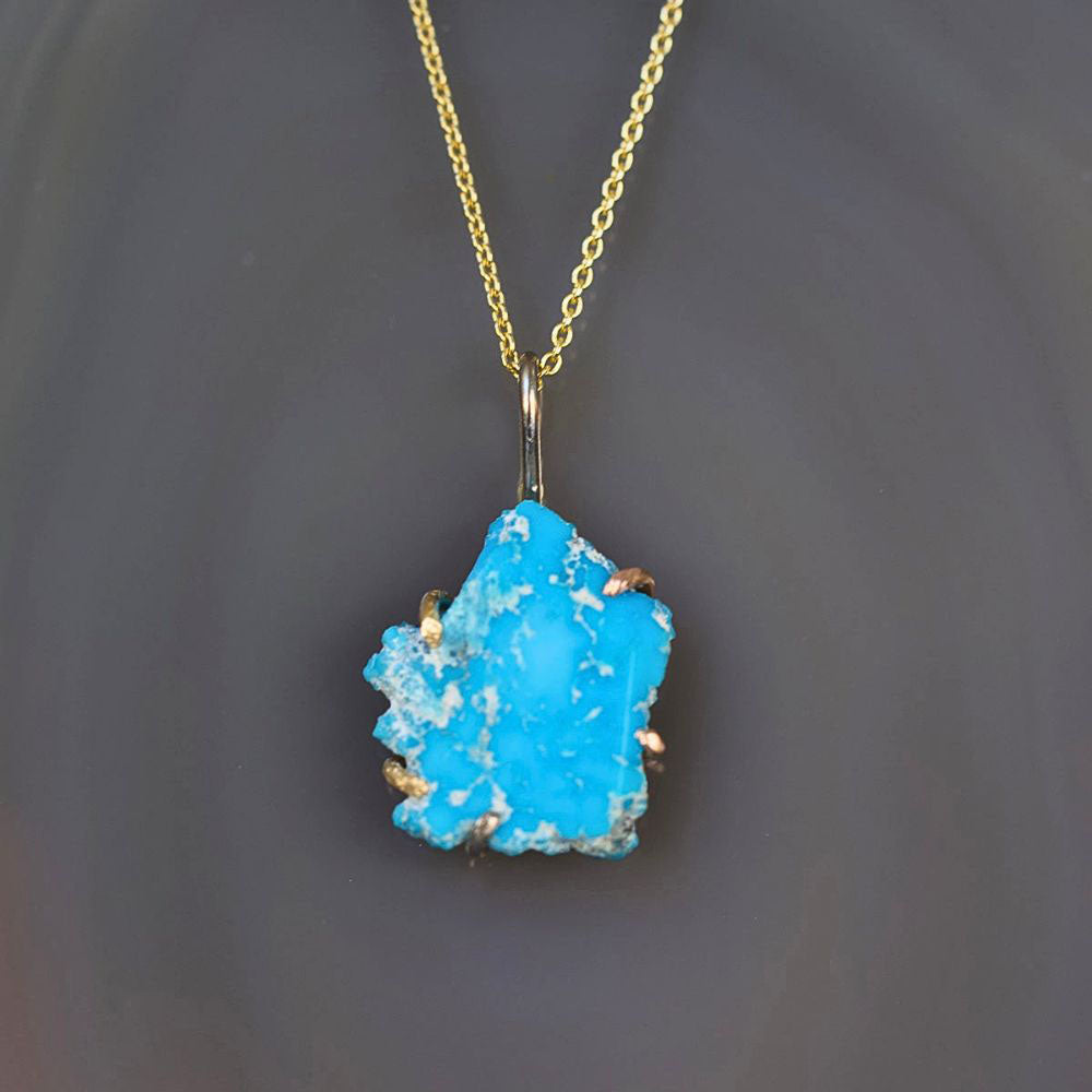 Kingman Arizona Turquoise Medium Stone Pendant