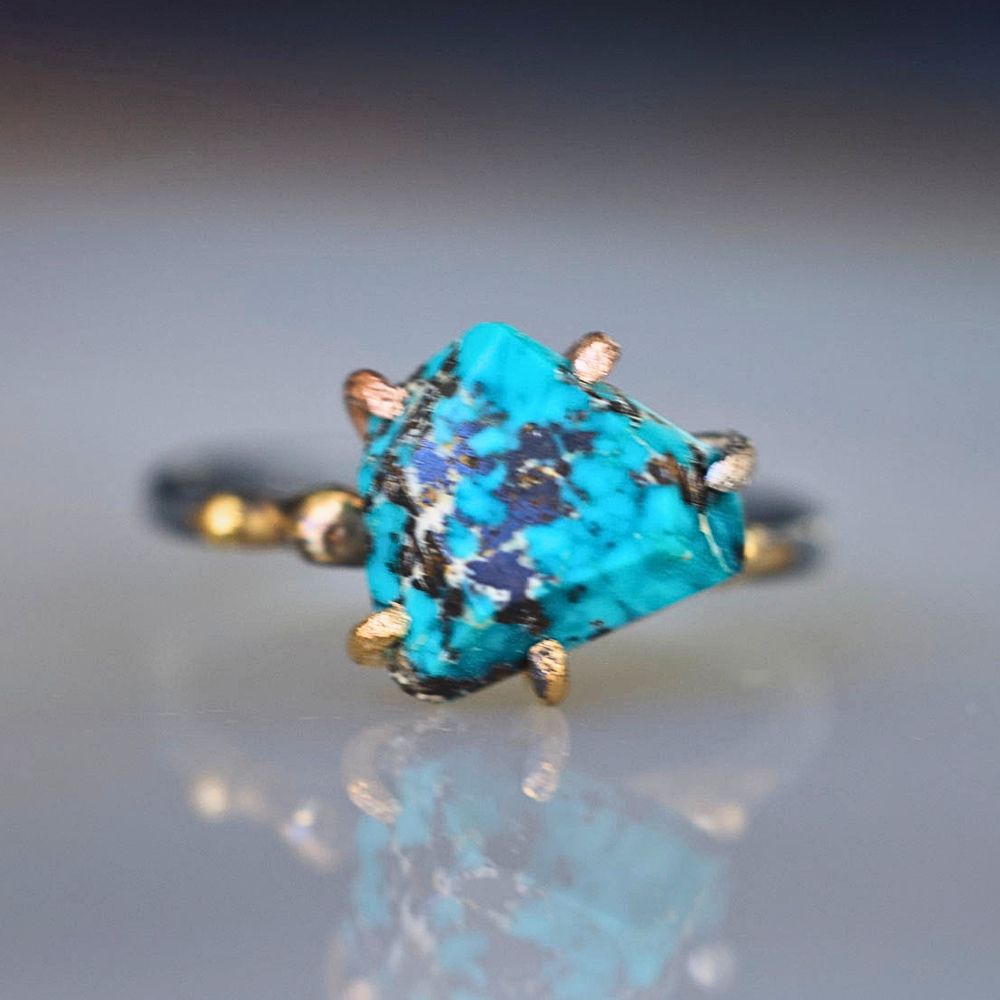Zambian Turquoise Small Stone Ring