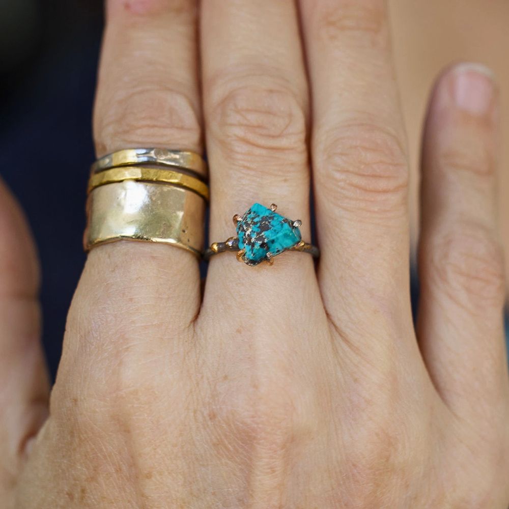 Zambian Turquoise Small Stone Ring