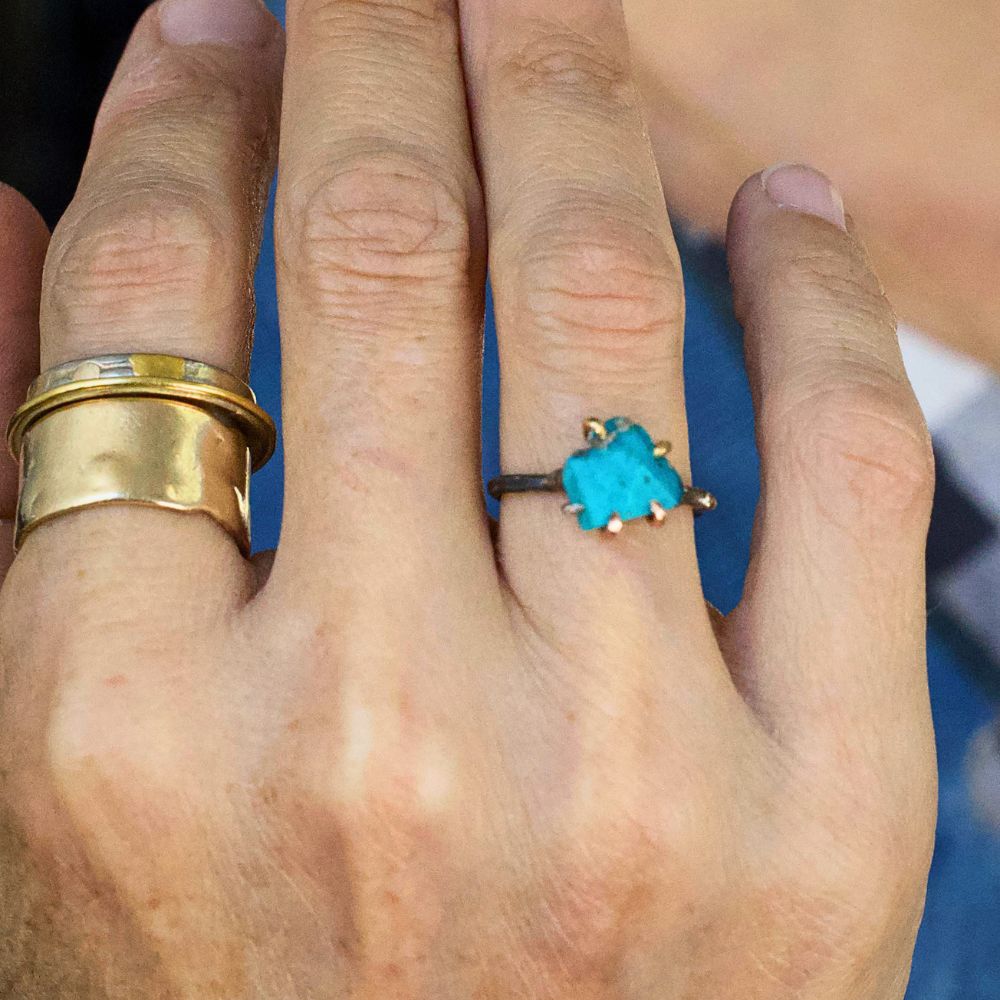 Zambian Turquoise Small Stone Ring