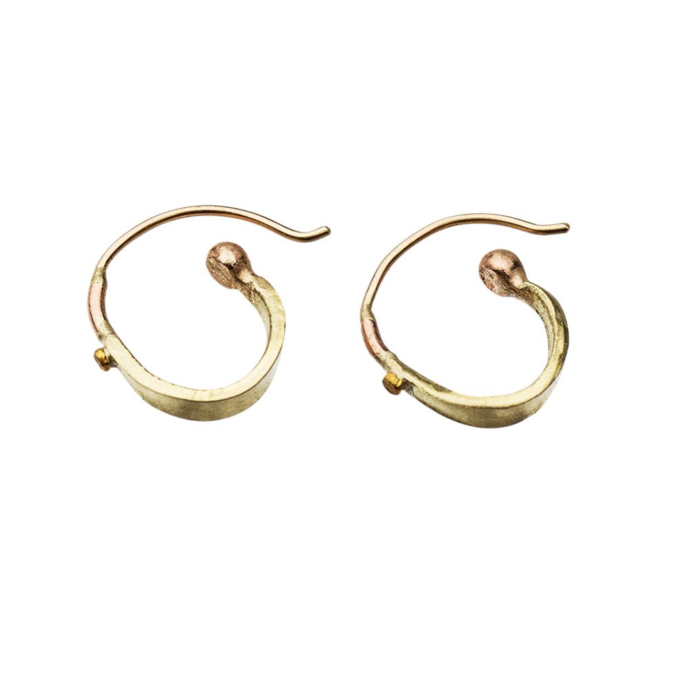 18k gold huggies earrings