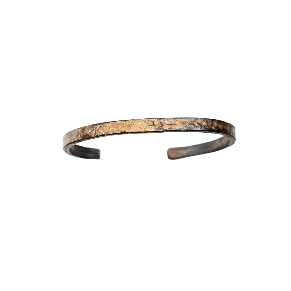 Silver and gold seamed cuff