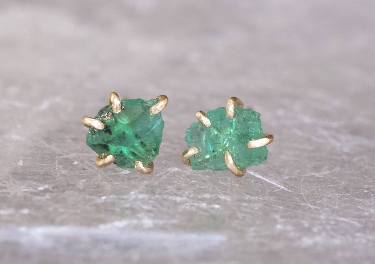 Zambian Emerald Extra Small Studs