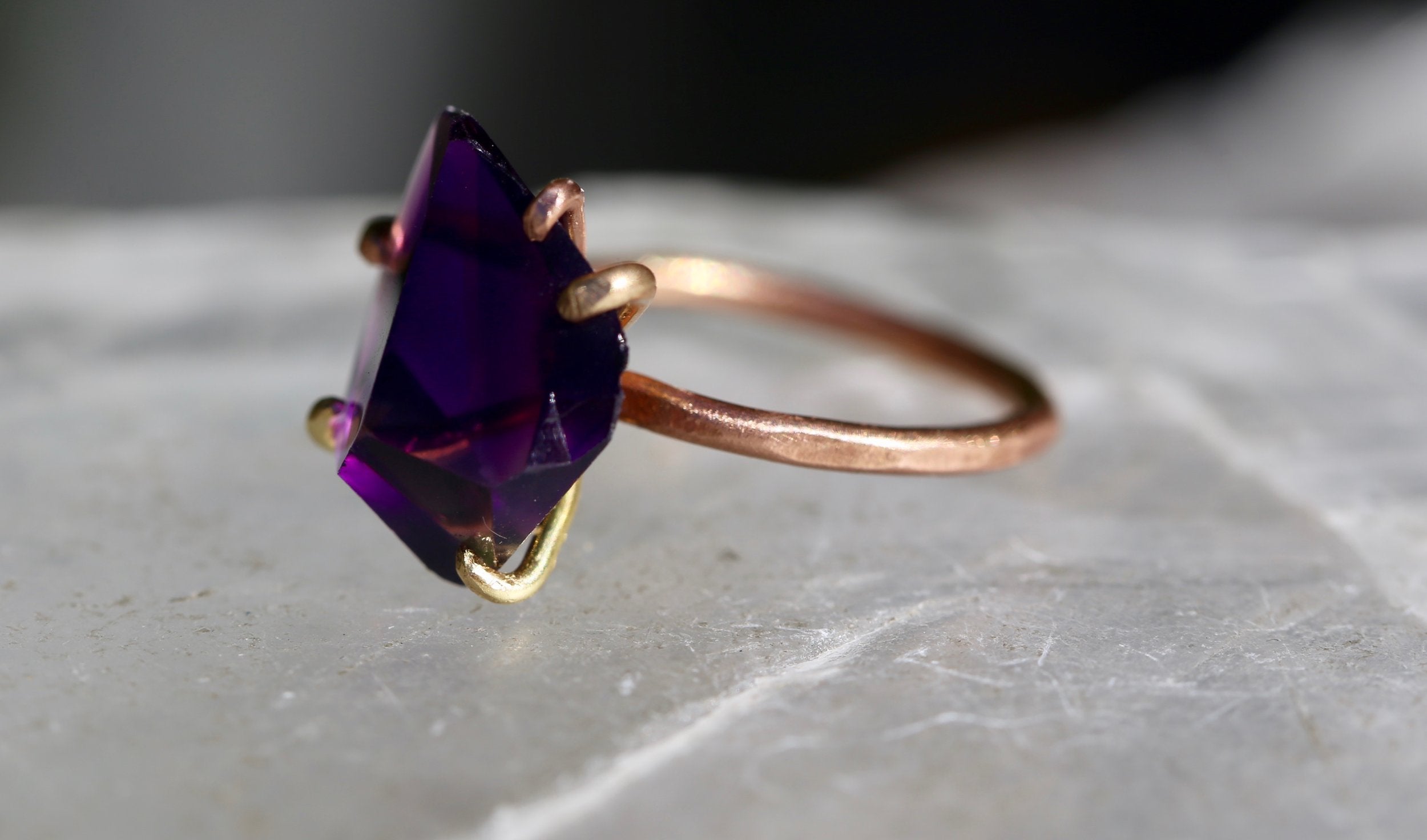 Amethyst large ring