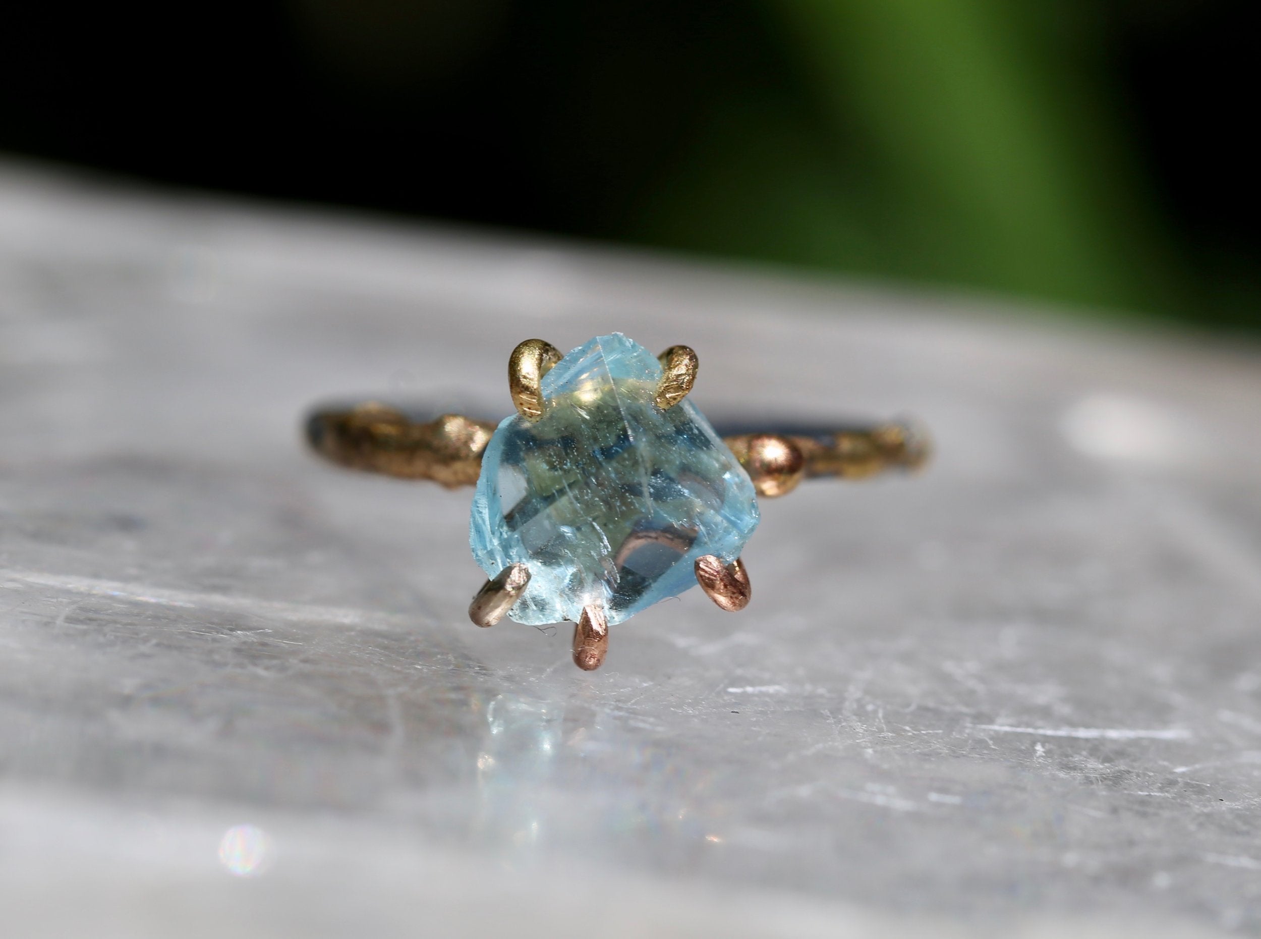 Aquamarine small ring