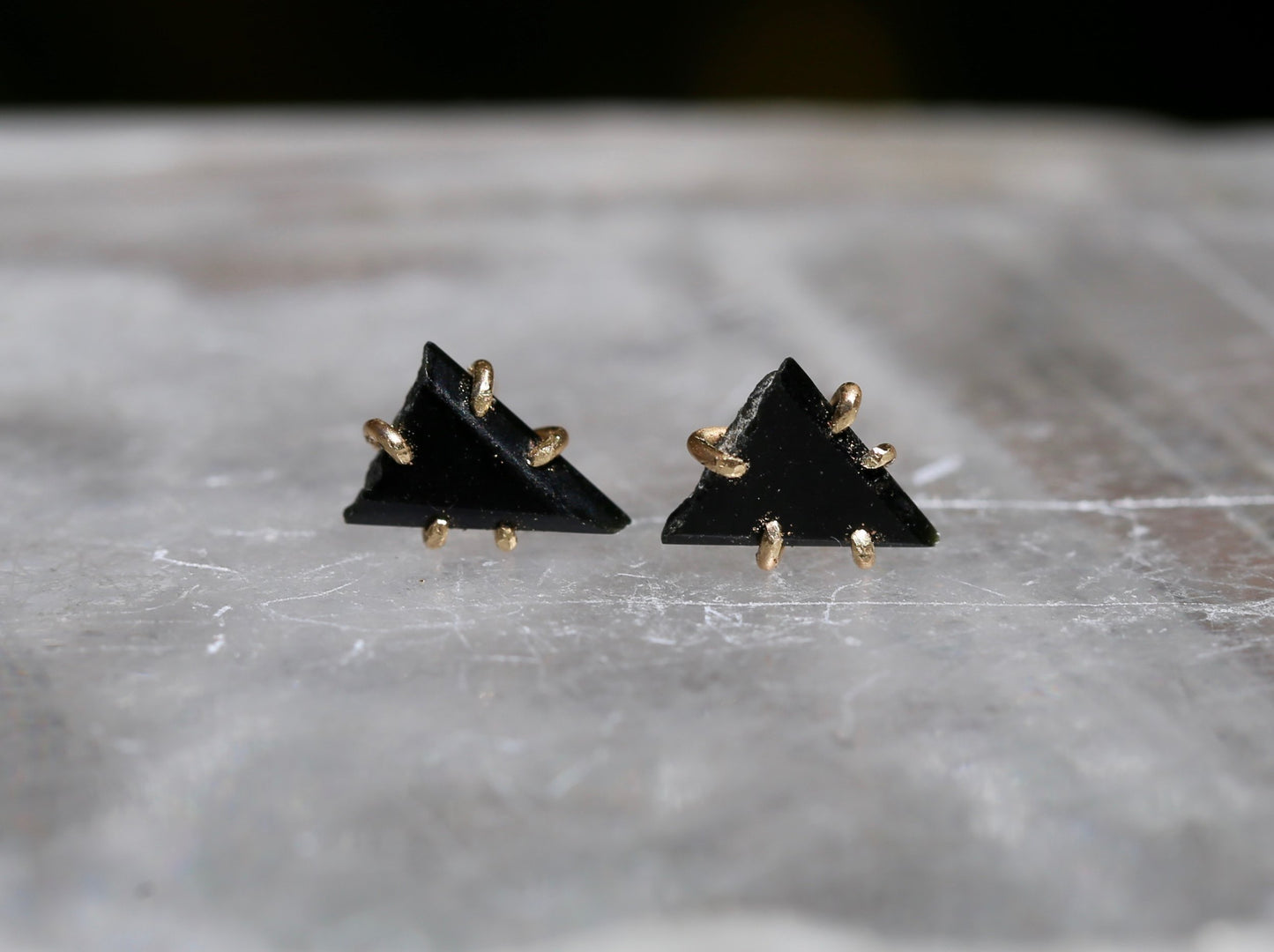 Wyoming Black Jade studs
