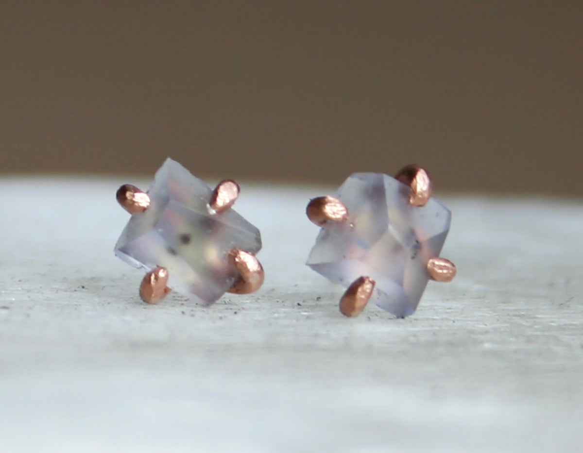 Chalcedony studs